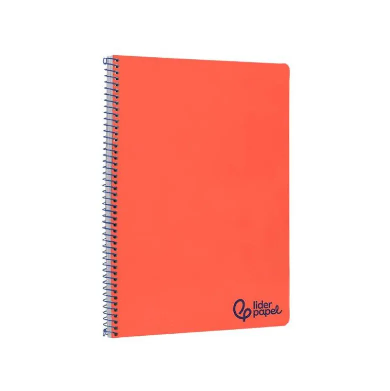 CUADERNO ESPIRAL LIDERPAPEL A4 WONDER TAPA PLASTICO 80H 90GR RAYADO HORIZONTAL CON MARGEN COLOR ROJO