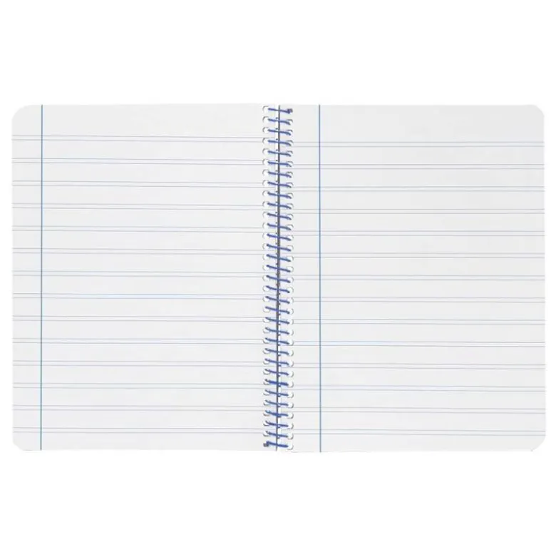 CUADERNO ESPIRAL LIDERPAPEL A4 WONDER TAPA PLASTICO 80H 90GR PAUTA ESTRECHA 2,5MM CON MARGEN COLOR ROJO