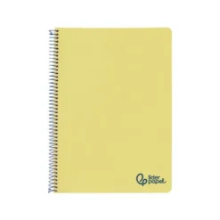 CUADERNO ESPIRAL LIDERPAPEL A4 WONDER TAPA PLASTICO 80H 90GR RAYADO HORIZONTAL CON MARGEN COLOR AMARILLO