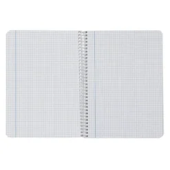 CUADERNO ESPIRAL LIDERPAPEL DIN A4 SMART TAPA BLANDA 80H 75GR CUADRO 4 MM CON MARGEN PACK 5+1 COLORES SURTIDOS