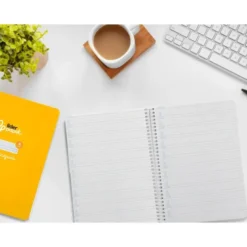 CUADERNO ESPIRAL LIDERPAPEL DI N A5 PAUTAGUIA TAPA DURA 80H 90 GR CUADRO PAUTADO 4MM COLOR AMARILLO