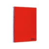 CUADERNO ESPIRAL LIDERPAPEL DIN A4 SMART TAPA BLANDA 80H 75GR PAUTA 2,5MM CON MARGEN COLOR ROJO