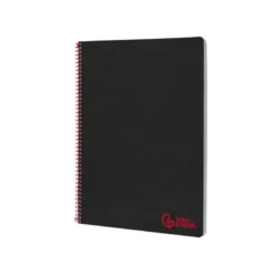CUADERNO ESPIRAL LIDERPAPEL A4 WONDER TAPA PLASTICO 80H 90GR RAYADO HORIZONTAL CON MARGEN COLOR NEGRO