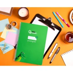 CUADERNO ESPIRAL LIDERPAPEL DI N A4 PAUTAGUIA TAPA BLANDA 80H 75 GR CUADRO PAUTADO 2,5MM COLOR VERDE