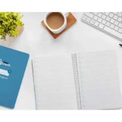 CUADERNO ESPIRAL LIDERPAPEL DI N A5 PAUTAGUIA TAPA DURA 80H 90 GR CUADRO PAUTADO 4MM COLOR AZUL