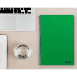 CUADERNO ESPIRAL LIDERPAPEL DIN A4 SMART TAPA BLANDA 80H 75GR PAUTA 3,5MM CON MARGEN COLOR VERDE