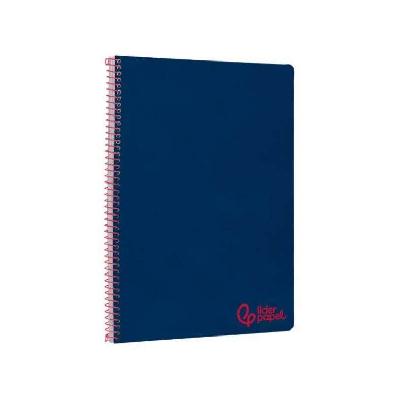 CUADERNO ESPIRAL LIDERPAPEL A4 WONDER TAPA PLASTICO 80H 90GR RAYADO HORIZONTAL CON MARGEN COLOR AZUL MARINO