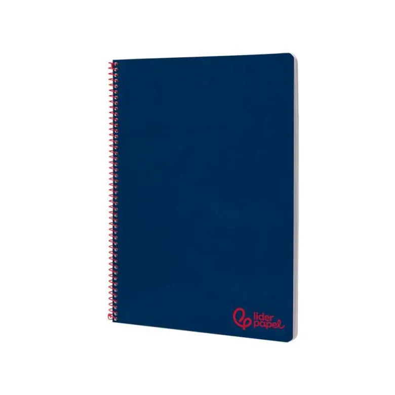 CUADERNO ESPIRAL LIDERPAPEL A4 WONDER TAPA PLASTICO 80H 90GR RAYADO HORIZONTAL CON MARGEN COLOR AZUL MARINO