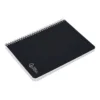 CUADERNO ESPIRAL LIDERPAPEL DIN A5 WITTY TAPA DURA 80H 90GR CUADRO 4MM CON MARGEN COLOR NEGRO