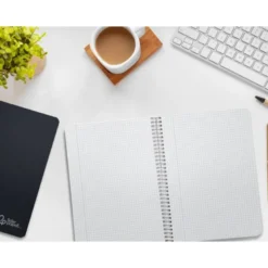 CUADERNO ESPIRAL LIDERPAPEL DIN A5 WITTY TAPA DURA 80H 90GR CUADRO 4MM CON MARGEN COLOR NEGRO