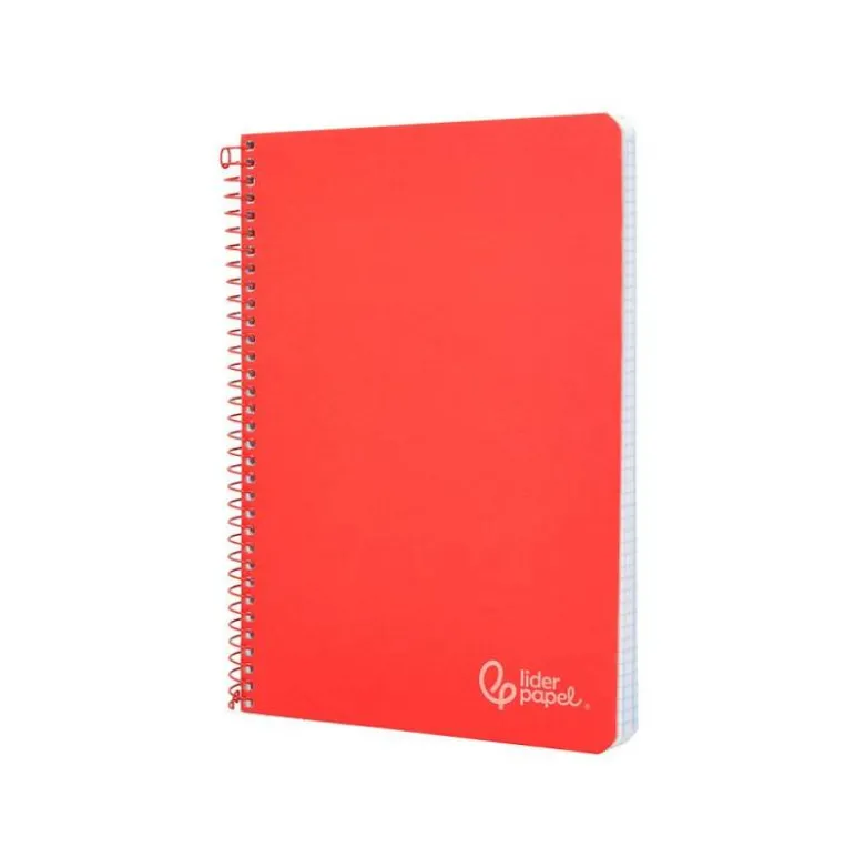 CUADERNO ESPIRAL LIDERPAPEL DIN A4 WITTY TAPA DURA 80H 90GR PAUTA 2,5MM CON MARGEN COLOR ROJO