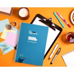 CUADERNO ESPIRAL LIDERPAPEL DI N A4 PAUTAGUIA TAPA BLANDA 80H 75 GR CUADRO PAUTADO 2,5MM COLOR AZUL