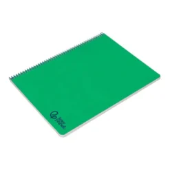 CUADERNO ESPIRAL LIDERPAPEL A4 WONDER TAPA PLASTICO 80H 90GR CUADRO 4MM CON MARGEN COLOR VERDE OSCURO