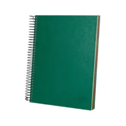 CUADERNO ESPIRAL LIDERPAPEL A5 MICRO PAPERCOAT TAPA FORRADA 140H 75 GR CUADRO5MM 5 BANDAS 6 TALADROS VERDE