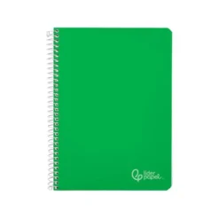CUADERNO ESPIRAL LIDERPAPEL DIN A4 WITTY TAPA DURA 80H 90GR RAYADO HORIZONTAL CON MARGEN COLOR VERDE