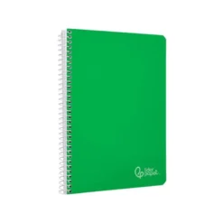 CUADERNO ESPIRAL LIDERPAPEL DIN A4 WITTY TAPA DURA 80H 90GR RAYADO HORIZONTAL CON MARGEN COLOR VERDE