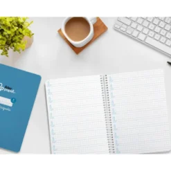 CUADERNO ESPIRAL LIDERPAPEL DI N A5 PAUTAGUIA TAPA DURA 80H 90 GR CUADRO PAUTADO 5MM COLOR AZUL