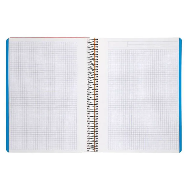 CUADERNO ESPIRAL LIDERPAPEL A7 MICRO WONDER TAPA PLASTICO 100H 90GR CUADRO 5MM 4 BANDAS COLOR VERDE OSCURO