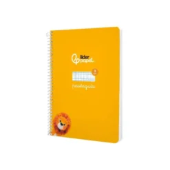 CUADERNO ESPIRAL LIDERPAPEL DI N A5 PAUTAGUIA TAPA BLANDA 40H 75 GR CUADRO PAUTADO 3MM COLOR AMARILLO