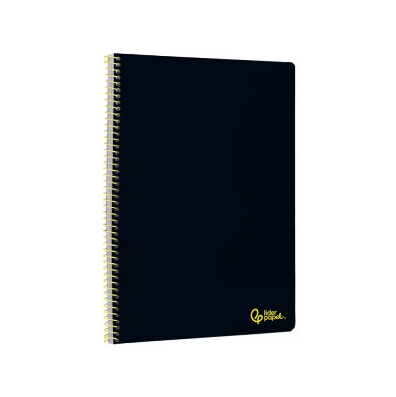 CUADERNO ESPIRAL LIDERPAPEL DIN A4 SMART TAPA BLANDA 80H 75GR PAUTA 3,5MM CON MARGEN COLOR NEGRO