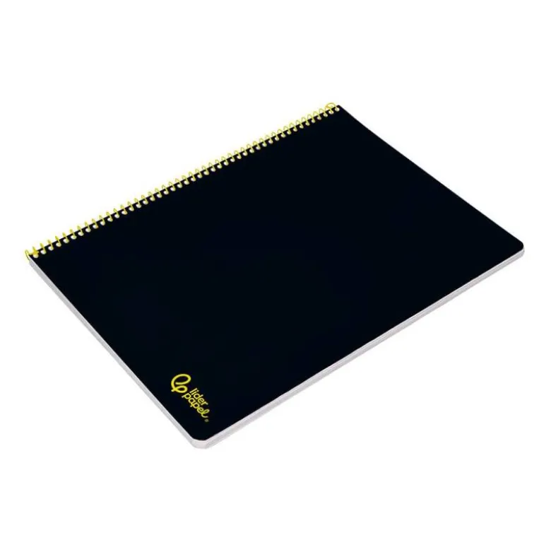 CUADERNO ESPIRAL LIDERPAPEL DIN A4 SMART TAPA BLANDA 80H 75GR PAUTA 3,5MM CON MARGEN COLOR NEGRO