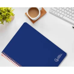 CUADERNO ESPIRAL LIDERPAPEL DIN A4 WITTY TAPA DURA 80H 90GR RAYADO HORIZONTAL CON MARGEN COLOR AZUL OSCURO