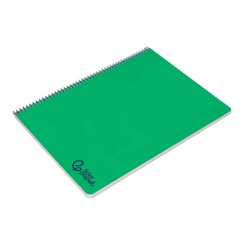 CUADERNO ESPIRAL LIDERPAPEL A4 WONDER TAPA PLASTICO 80H 90GR PAUTA ESTRECHA 2,5MM CON MARGEN COLOR VERDE OSCURO