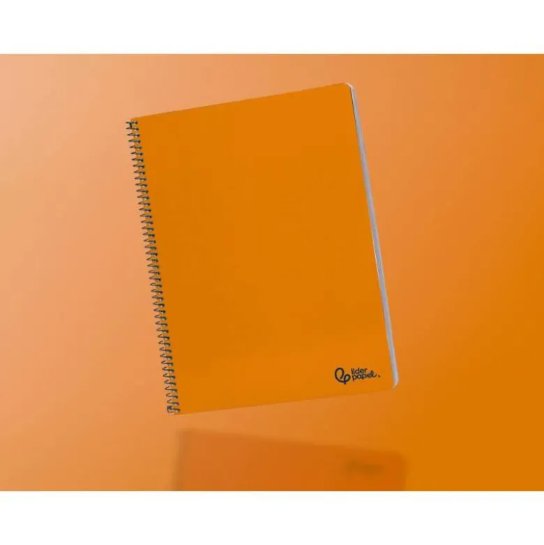 CUADERNO ESPIRAL LIDERPAPEL DIN A4 SMART TAPA BLANDA 80H 75GR PAUTA 3,5MM CON MARGEN COLOR NARANJA