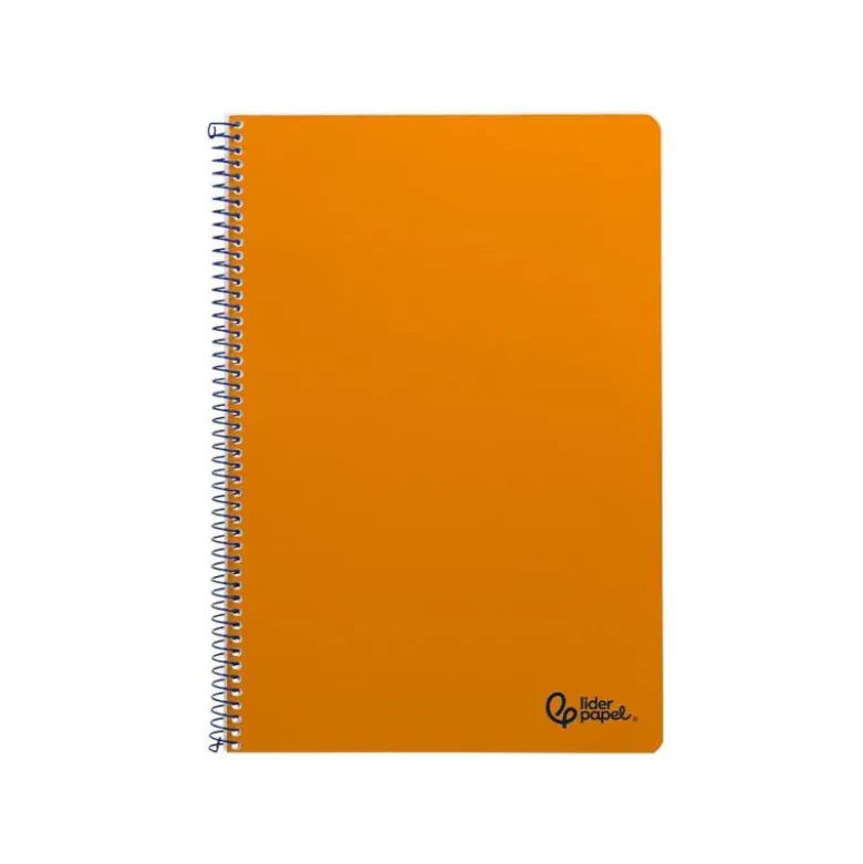CUADERNO ESPIRAL LIDERPAPEL DIN A4 SMART TAPA BLANDA 80H 75GR RAYADO HORIZONTAL CON MARGEN COLOR NARANJA