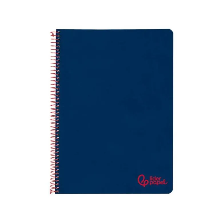 CUADERNO ESPIRAL LIDERPAPEL A4 WONDER TAPA PLASTICO 80H 90GR PAUTA ESTRECHA 2,5MM CON MARGEN COLOR AZUL MARINO