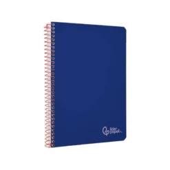 CUADERNO ESPIRAL LIDERPAPEL DIN A5 WITTY TAPA DURA 80H 90GR CUADRO 4MM CON MARGEN COLOR AZUL MARINO