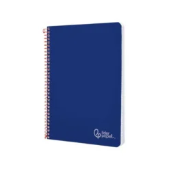 CUADERNO ESPIRAL LIDERPAPEL DIN A5 WITTY TAPA DURA 80H 90GR CUADRO 4MM CON MARGEN COLOR AZUL MARINO