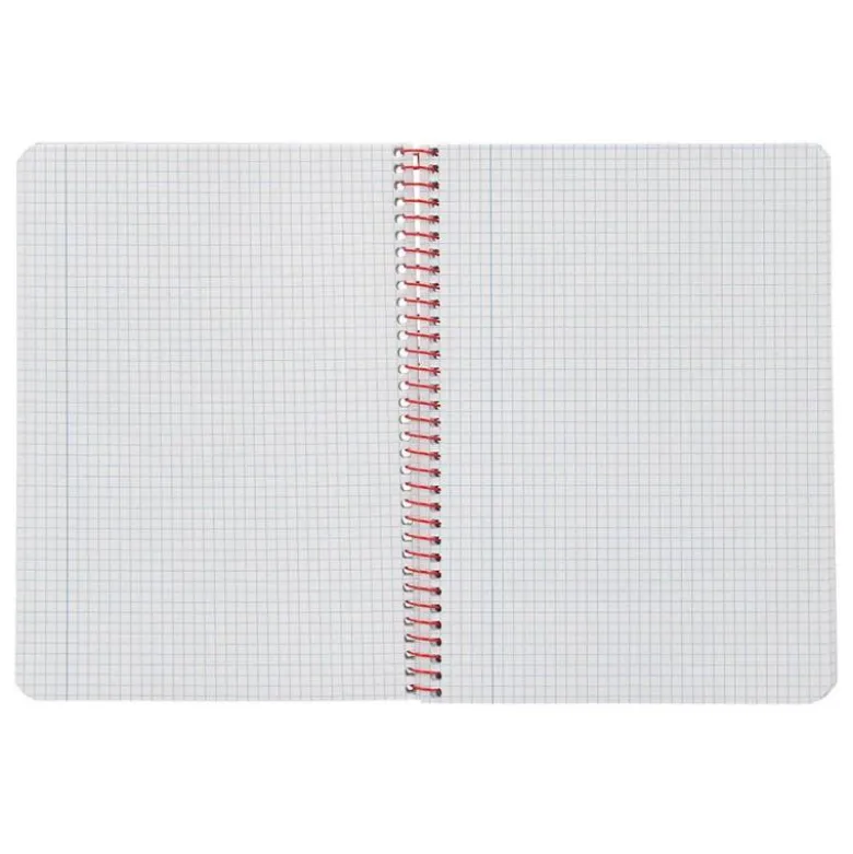 CUADERNO ESPIRAL LIDERPAPEL DIN A5 WITTY TAPA DURA 80H 90GR CUADRO 4MM CON MARGEN COLOR AZUL MARINO