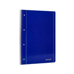 Cuaderno espiral liderpapel a4 micro serie azul tapa blanda 80h 80 gr cuadro5mm con margen 4 taladros color azul