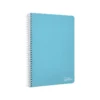 CUADERNO ESPIRAL LIDERPAPEL DIN A4 WITTY TAPA DURA 80H 90GR CUADRO 8MM CON MARGEN COLORES SURTIDOS