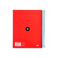 CUADERNO ESPIRAL LIDERPAPEL A5 MICRO ANTARTIK TAPA FORRADA 120 H 100G HORIZONTAL 5 BANDAS6 TALADROS COLORES SURTIDOS