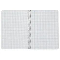 CUADERNO ESPIRAL LIDERPAPEL DIN A5 WITTY TAPA DURA 80H 90GR CUADRO 4MM CON MARGEN COLOR AMARILLO