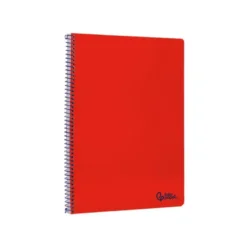 CUADERNO ESPIRAL LIDERPAPEL DIN A4 SMART TAPA BLANDA 80H 75GR PAUTA 3,5MM CON MARGEN COLOR ROJO