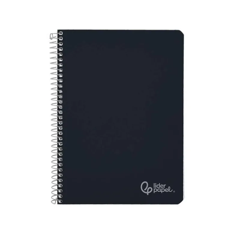 CUADERNO ESPIRAL LIDERPAPEL DIN A4 WITTY TAPA DURA 80H 90GR PAUTA 3,5MM CON MARGEN COLOR NEGRO