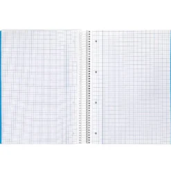 CUADERNO ESPIRAL LIDERPAPEL A4 MICRO SMART TAPA BLANDA 80H 75GR CUADRO 5MM DOBLE MARGEN 4 TALADROS COLORES