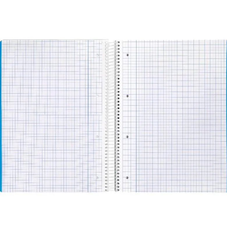 CUADERNO ESPIRAL LIDERPAPEL A4 MICRO SMART TAPA BLANDA 80H 75GR CUADRO 5MM DOBLE MARGEN 4 TALADROS COLORES