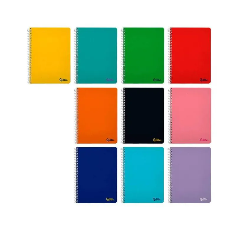 CUADERNO ESPIRAL LIDERPAPEL DIN A5 SMART TAPA BLANDA 80H 75GR LISO SIN MARGEN COLORES SURTIDOS