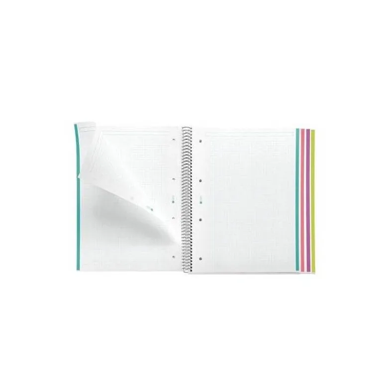 CUADERNO ESPIRAL MIQUELRIUS DIN A4 120 HOJAS 70 GR CUADRO 5 MM TAPA POLIPROPILENO AURORA PROVENCE