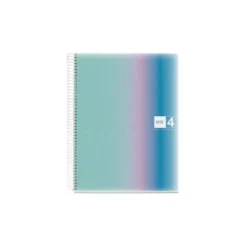 CUADERNO ESPIRAL MIQUELRIUS DIN A4 120 HOJAS 70 GR CUADRO 5 MM TAPA POLIPROPILENO AURORA SANTORINI
