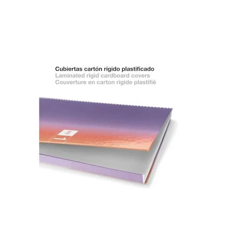 CUADERNO ESPIRAL MIQUELRIUS DIN A4 80 HOJAS 90 GR CUADRO 5 MM TAPA FORRADA AURORA PROVENCE