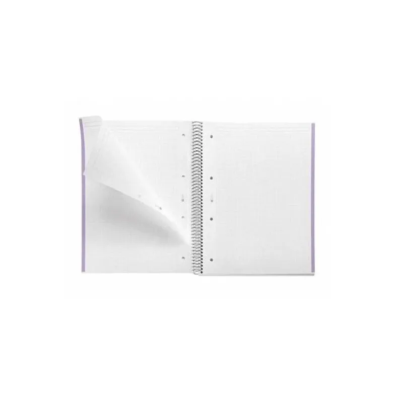 CUADERNO ESPIRAL MIQUELRIUS DIN A4 80 HOJAS 90 GR CUADRO 5 MM TAPA FORRADA AURORA PROVENCE