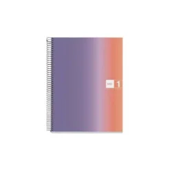 CUADERNO ESPIRAL MIQUELRIUS DIN A4 80 HOJAS 90 GR CUADRO 5 MM TAPA FORRADA AURORA PROVENCE