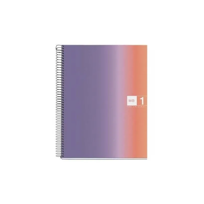 CUADERNO ESPIRAL MIQUELRIUS DIN A4 80 HOJAS 90 GR CUADRO 5 MM TAPA FORRADA AURORA PROVENCE