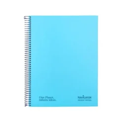 CUADERNO ESPIRAL NAVIGATOR A4 TAPA DURA 80H 80GR CUADRO 4MM CON MARGEN AZUL CLARO