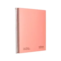 CUADERNO ESPIRAL NAVIGATOR DIN A4 MICRO TAPA FORRADA 120H 80GR CUADRO 5MM 5 BANDAS 4 TALADROS ROSA